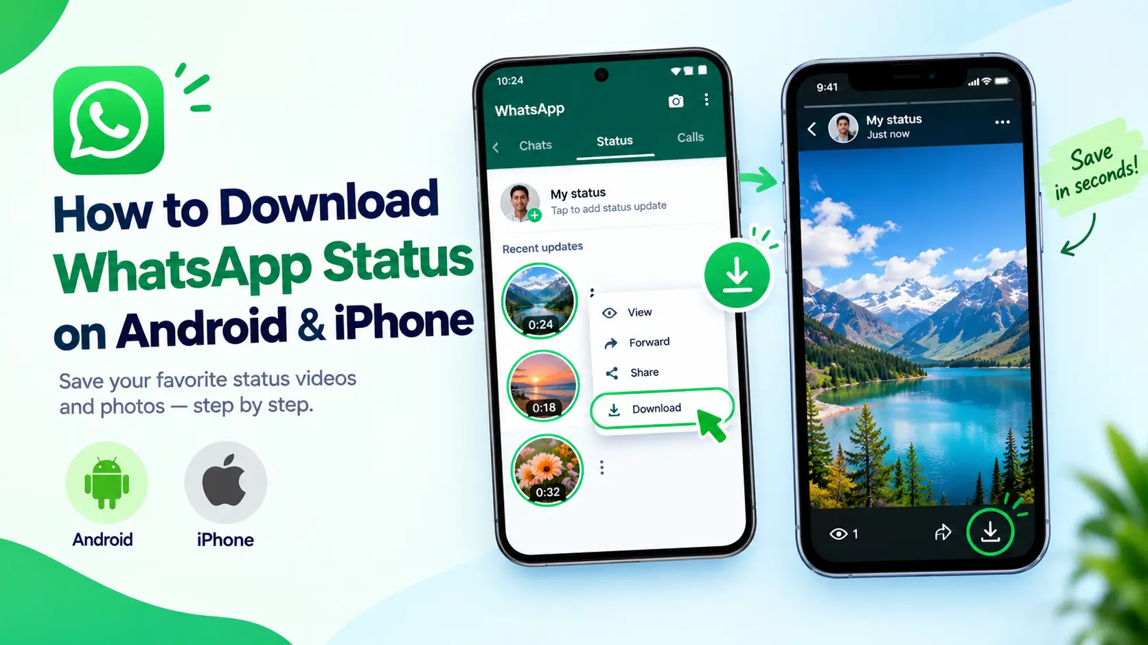 How to Download WhatsApp Status on Android & iPhone